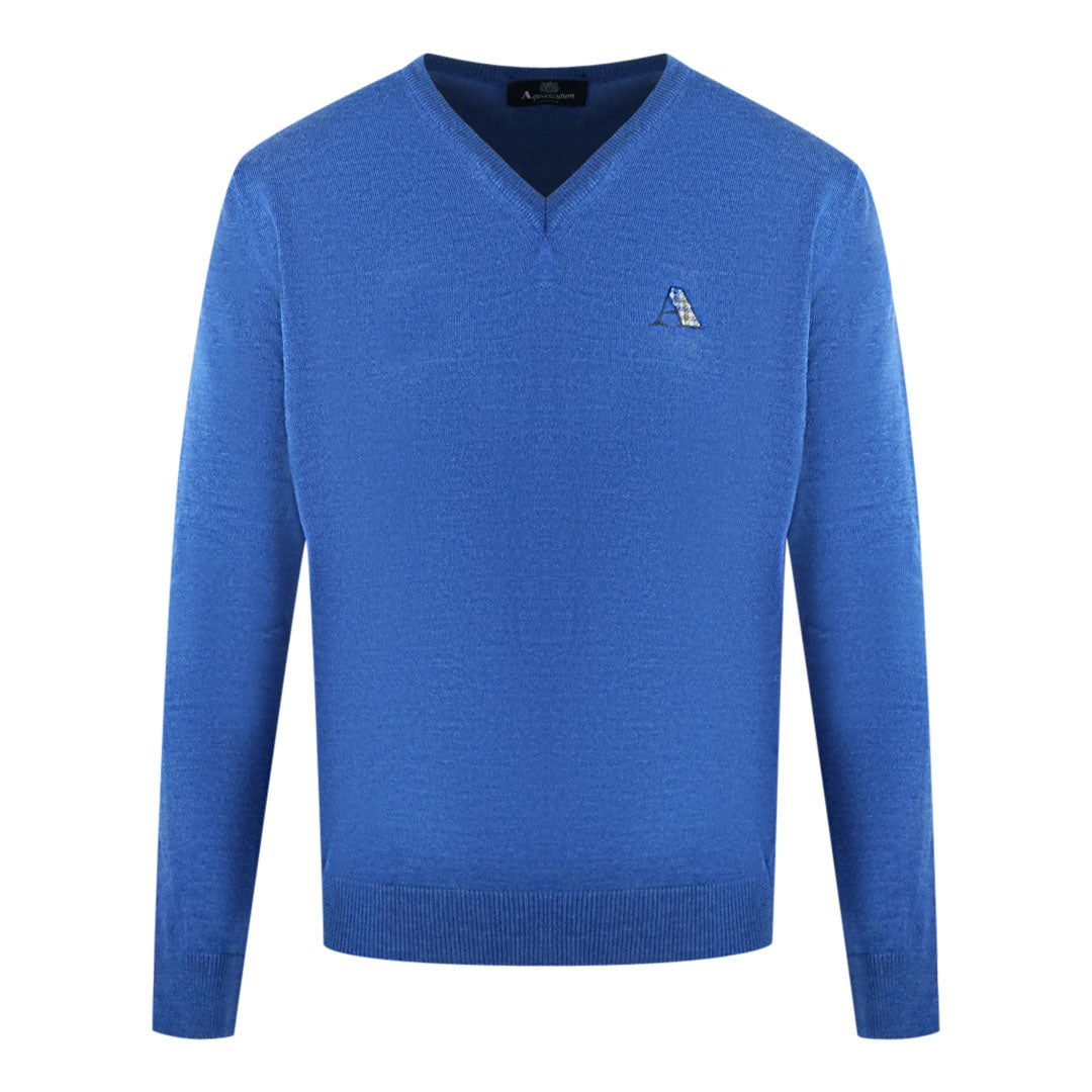 Aquascutum Mens Sweater 2032 Euy01 Blue