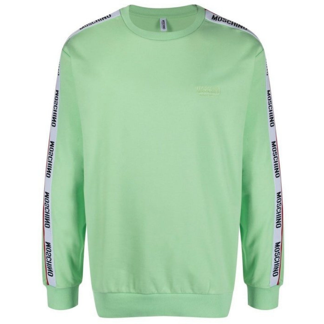 Moschino Taped Sleeve Green Sweatshirt XS