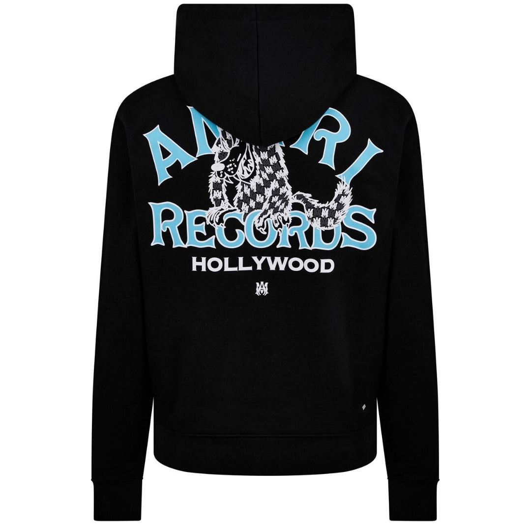 Amiri Records Wolf Logo Black Hoodie M