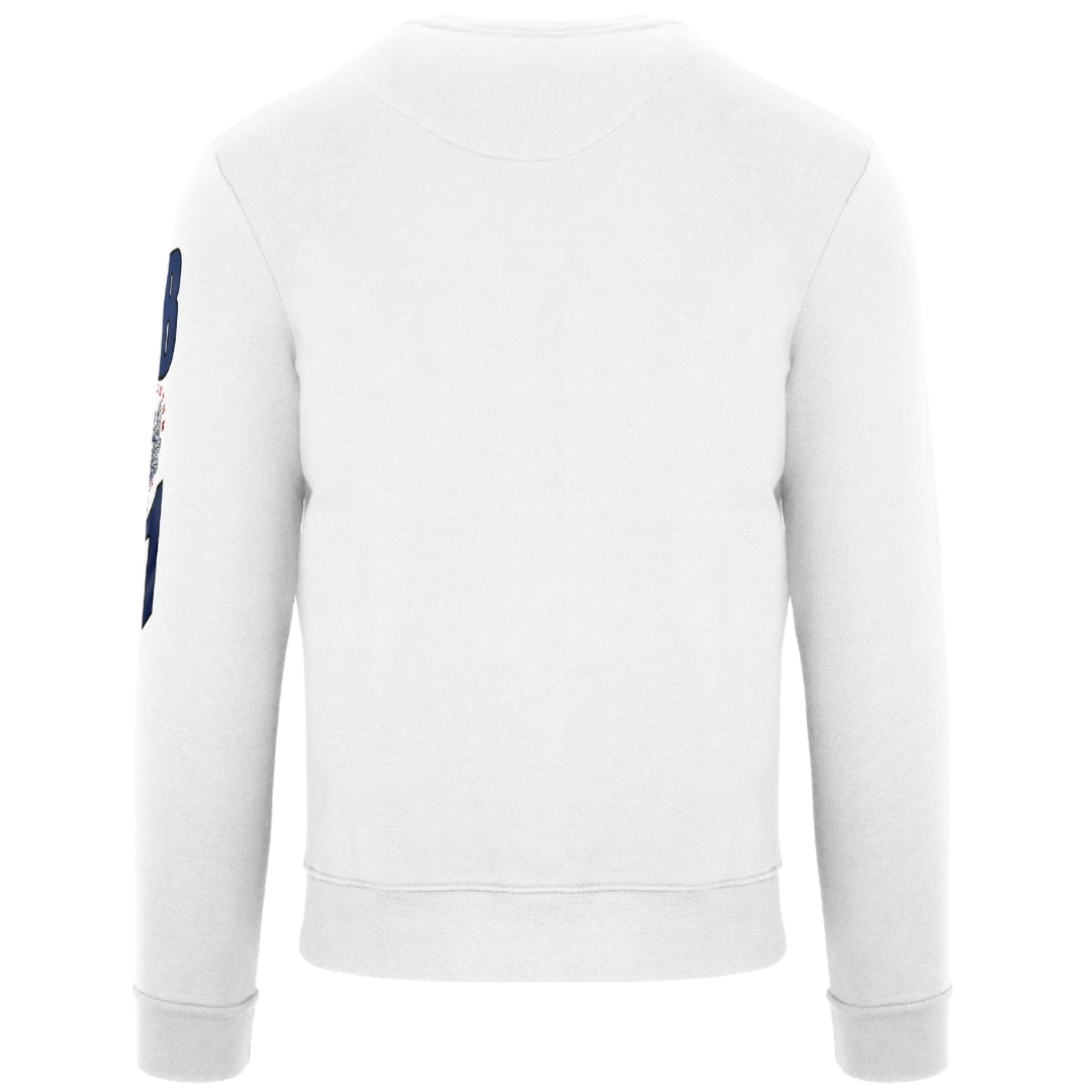 Aquascutum Embossed Circle Small Logo White Sweatshirt S