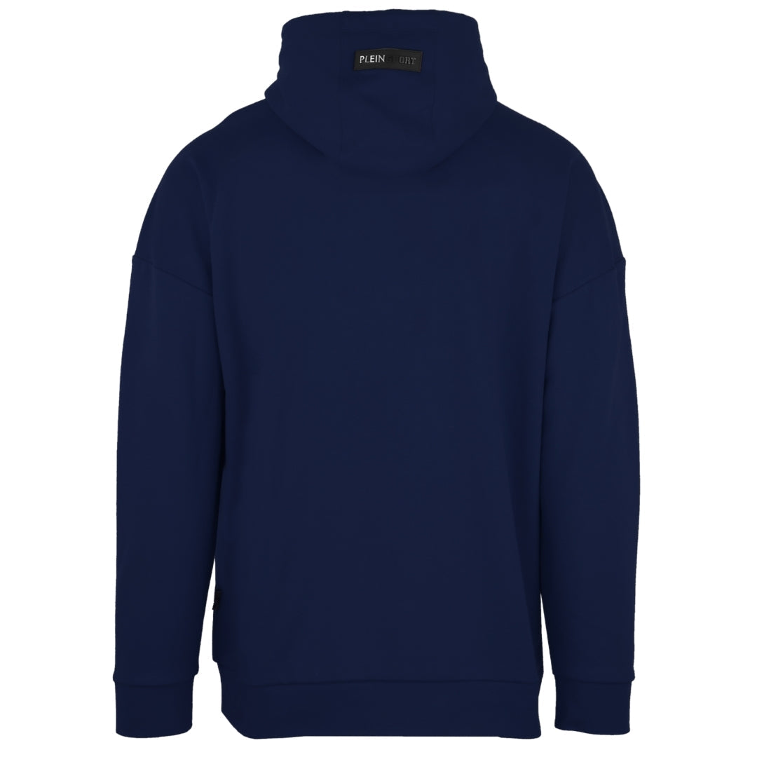 Plein Sport Side Logo Navy Blue Hoodie S