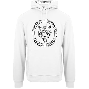 Plein Sport Circle Logo Taped Hood White Hoodie S