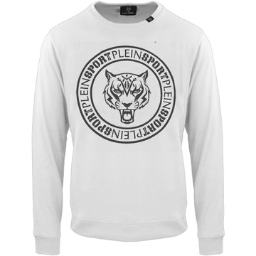 Plein Sport Large Circle Logo White Jumper S