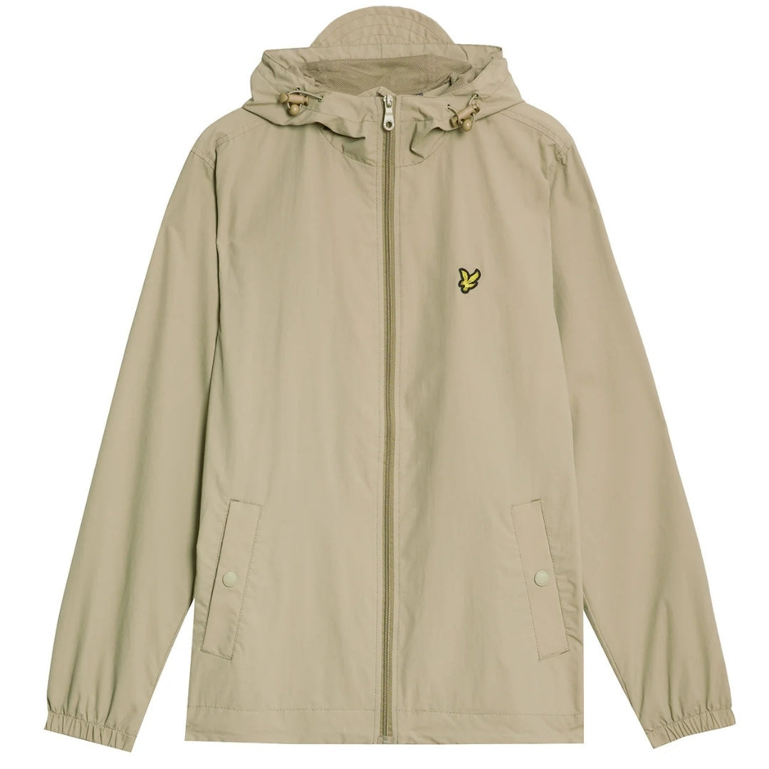 Lyle & Scott Branded Sage Unifrom Hooded Short Green Lightweight Jacket S