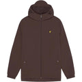 Lyle & Scott Branded Deep Mahogany Hooded Short Brown Lightweight Jacket S