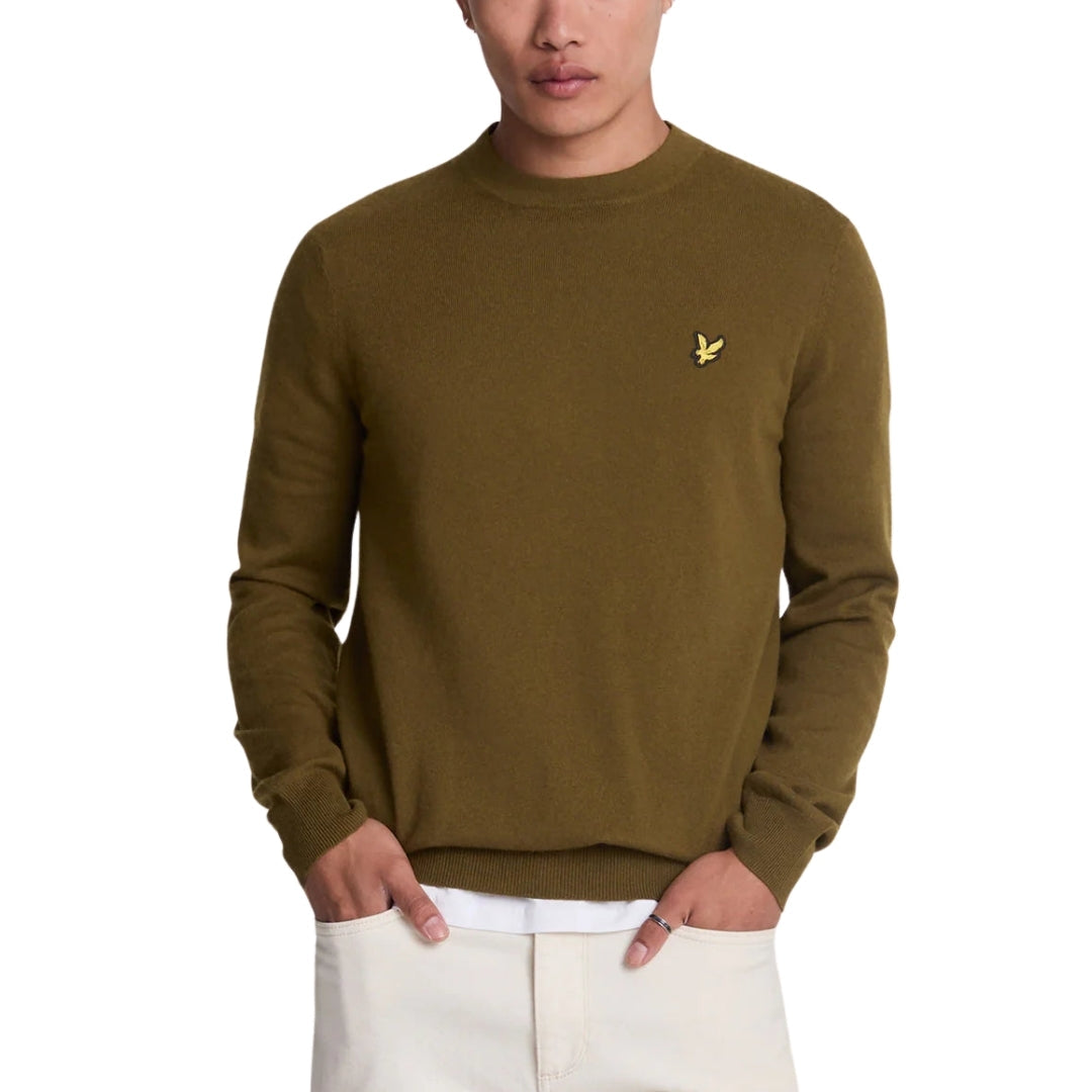 Lyle & Scott Crew Neck Olive Green Pull Over Jumper S