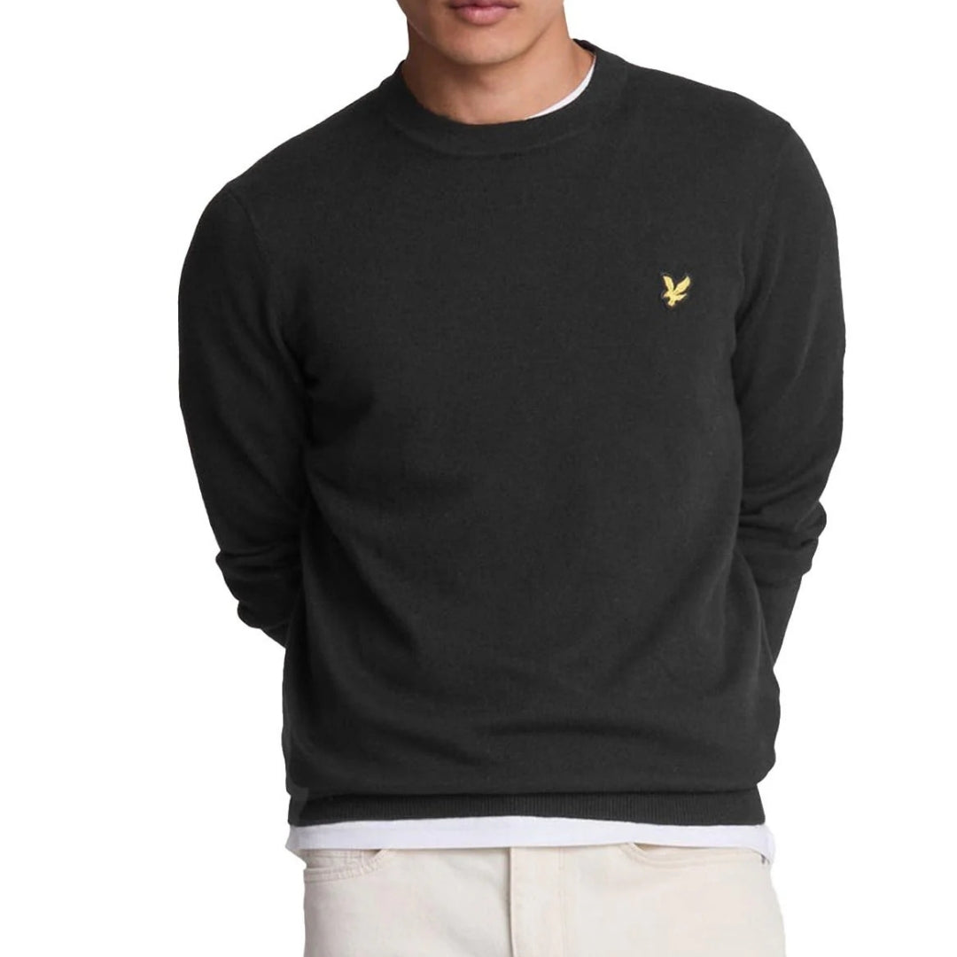 Lyle & Scott Crew Neck Jet Black Pull Over Jumper S