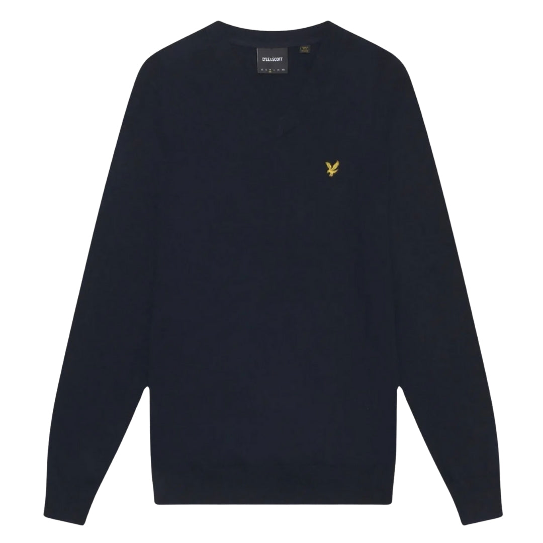 Lyle & Scott V-Neck Dark Navy Blue Pull Over Jumper S