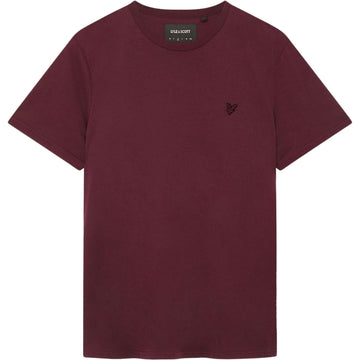 Lyle & Scott Tonal Eagle Burgundy T-Shirt