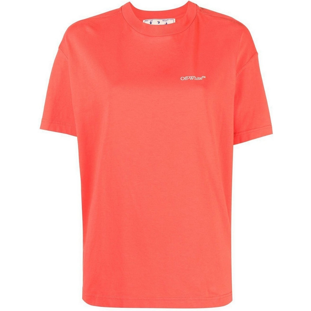 Off-White Bookish Casual Red T-Shirt S