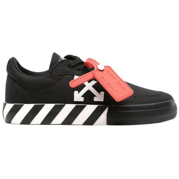 Off white Low Vulcanized Canvas Black sneakers UK 8