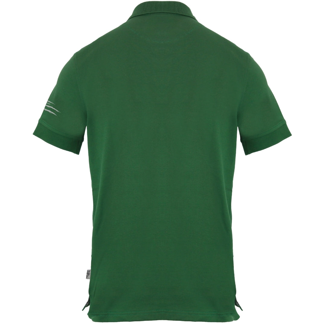 Plein Sport Slashed Sleeve Green Polo Shirt S