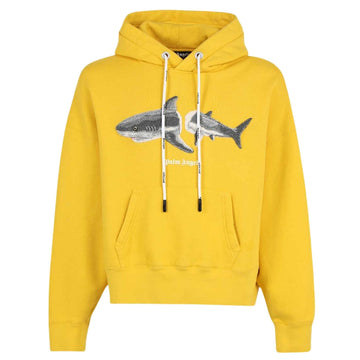 Palm Angels Shark Logo Bright Yellow Hoodie S