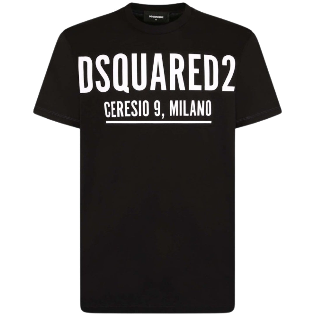 Dsquared2 Cool Fit Large Ceresio 9 Print Logo Black T-Shirt S