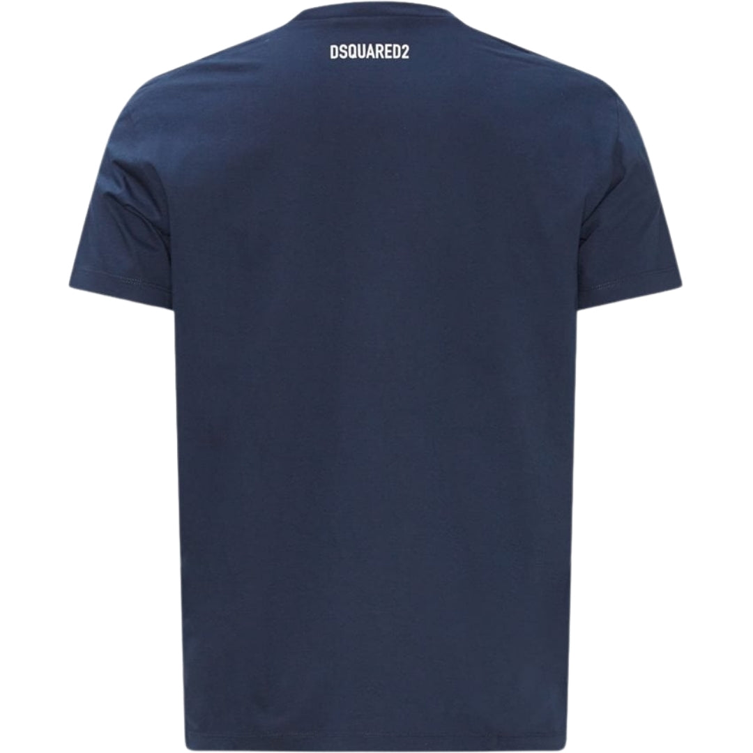 Dsquared2 Cool Print Logo Navy Blue T-Shirt S