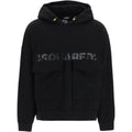 Dsquared2 Printed Logo Large Pockets Black Hoodie  S