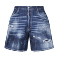 Dsquared2 Boxer Fit Blue Denim Shorts W36