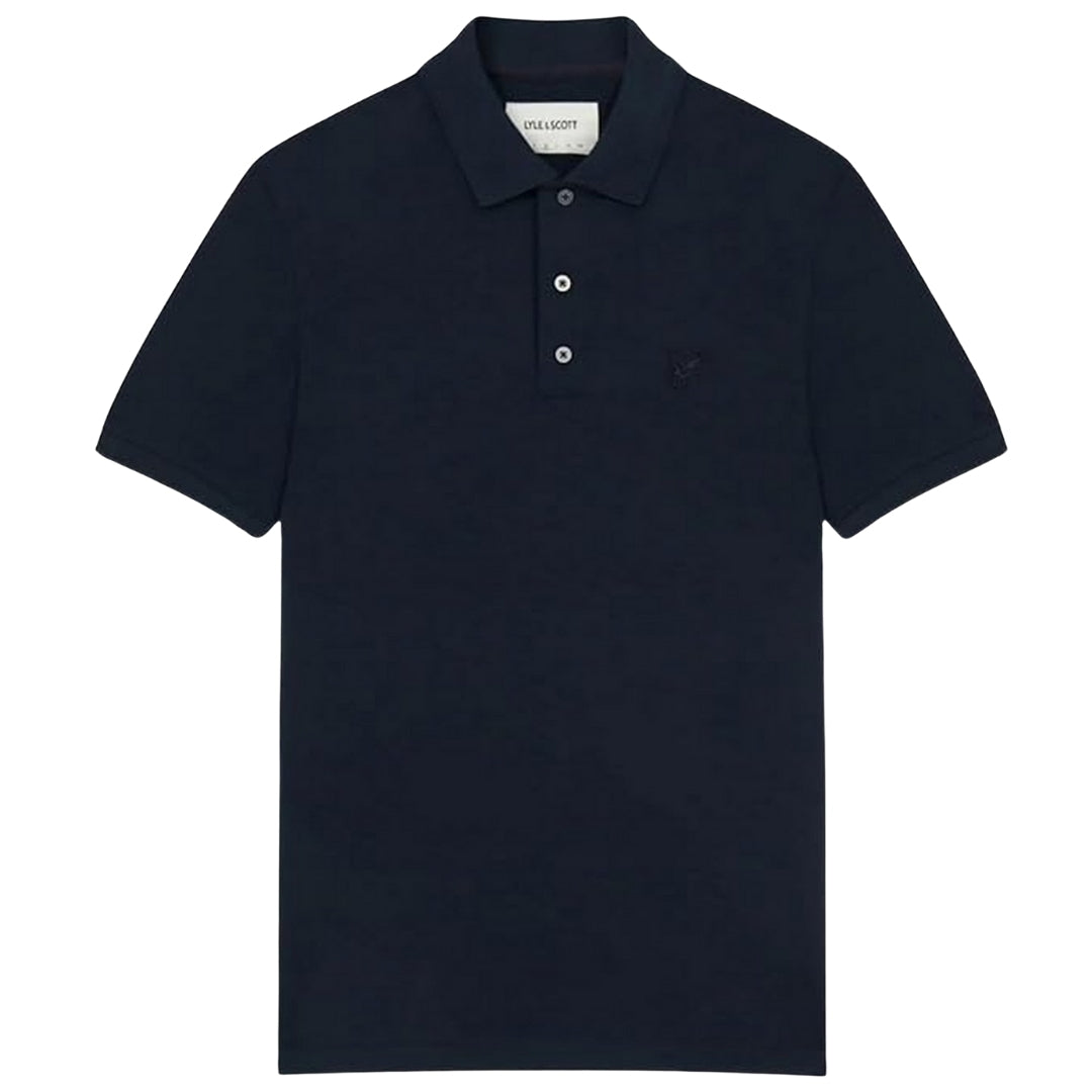 Lyle & Scott Tonal Eagle Navy Blue Polo Shirt