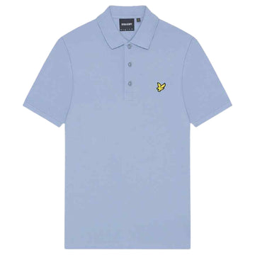 Lyle & Scott Branded Chest Logo Blue Smoke Polo Shirt S