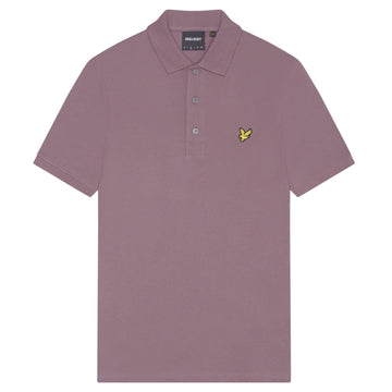 Lyle & Scott Branded Chest Logo Highland Mauve Purple Polo Shirt M