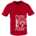 Plein Sport Square Branded Logo Red T-Shirt S