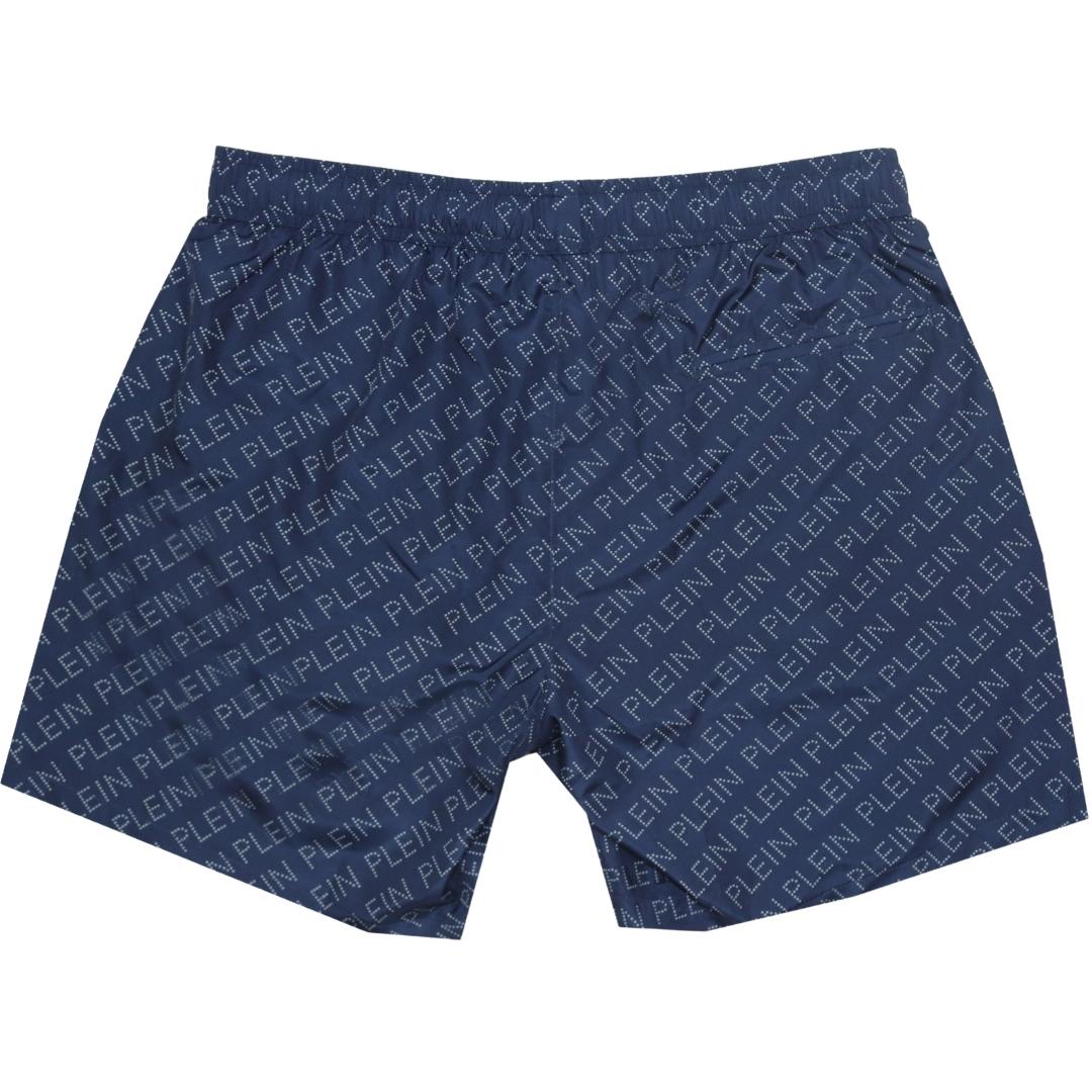 Philipp Plein Mens Swim Shorts Navy Blue