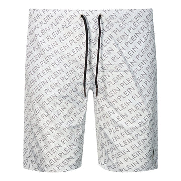 Philipp Plein Mens Swim Shorts White