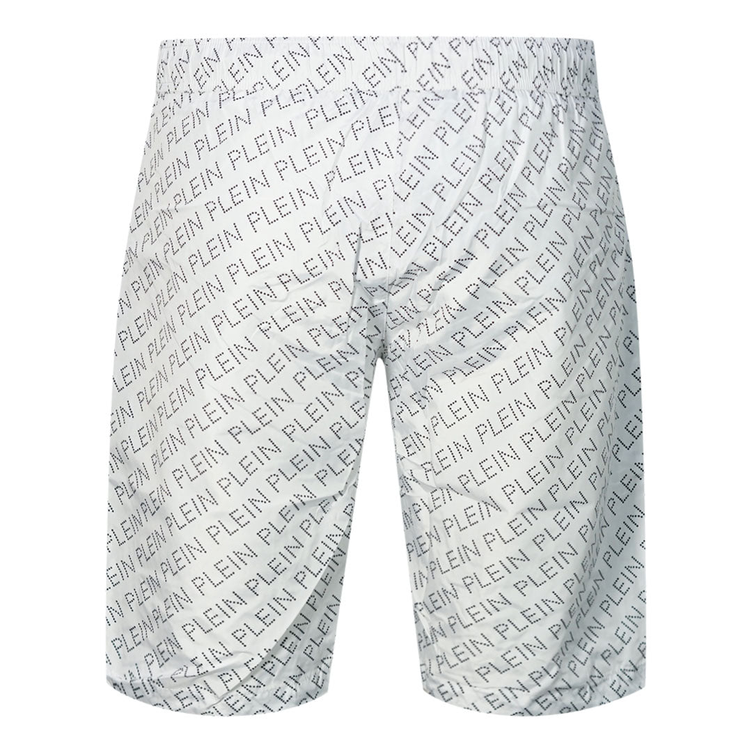 Philipp Plein Mens Swim Shorts White