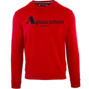 Aquascutum Mens Fgia31 52 Sweater Red