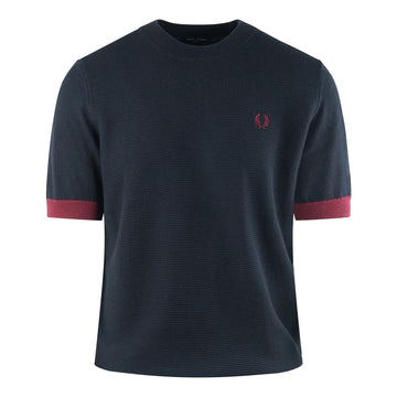 Fred Perry Mens T Shirt Navy Blue