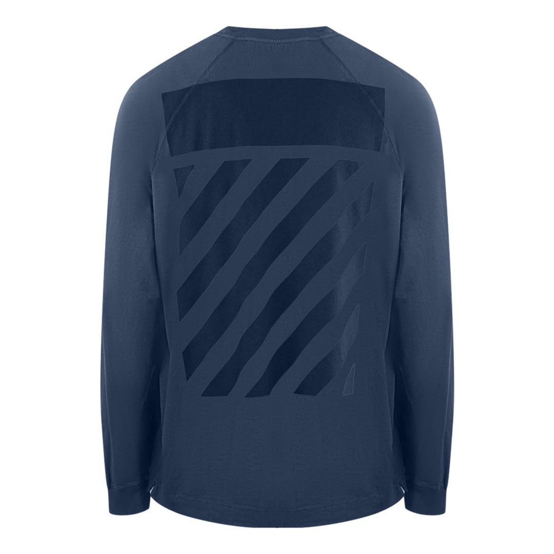 Off White Mens Omba056S22Fle0024646 Jumper Navy Blue