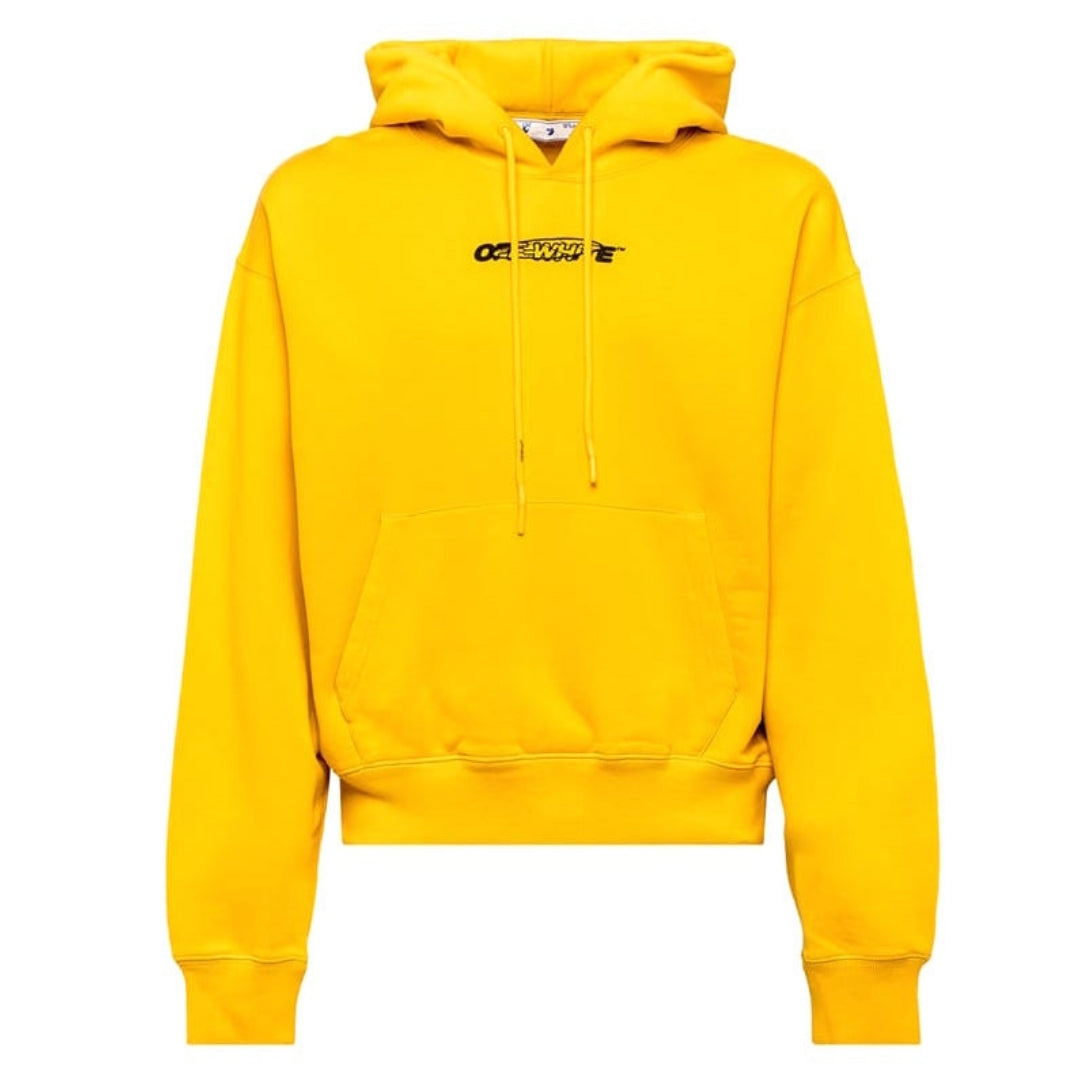 Off White Mens Hoodie Yellow