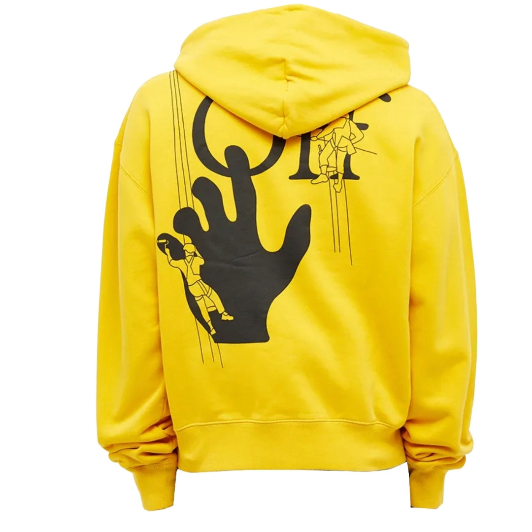 Off White Mens Hoodie Yellow