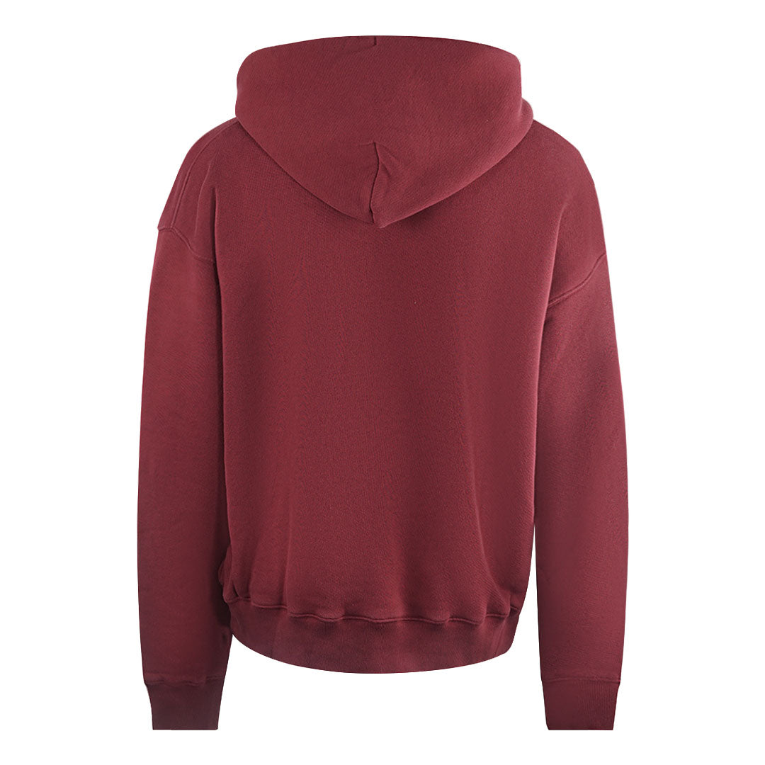 Off White Mens Hoodie Dark Red