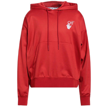 Off White Mens Hoodie Red