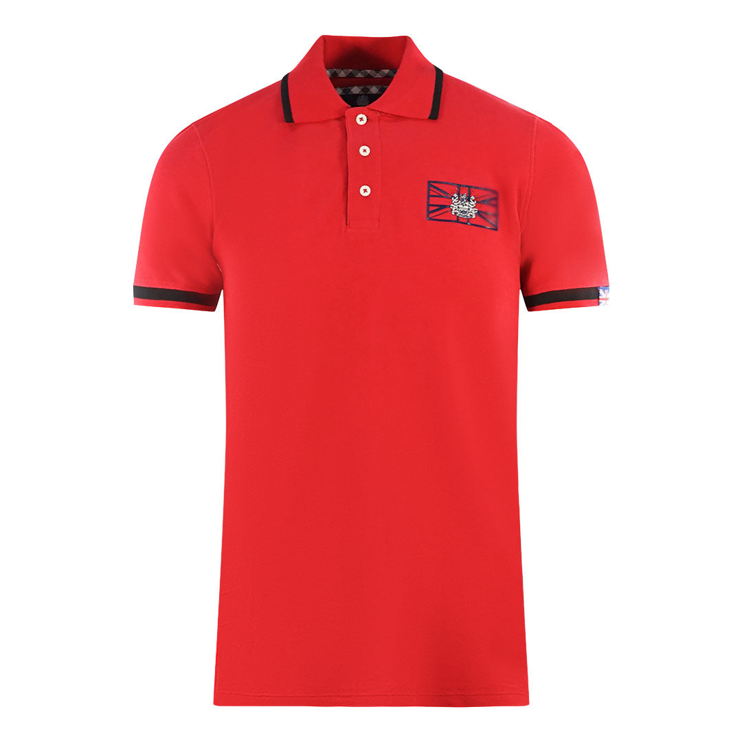 Aquascutum Mens P00823 52 Polo Shirt Red