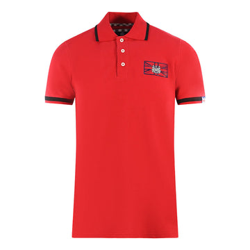 Aquascutum Mens P00823 52 Polo Shirt Red