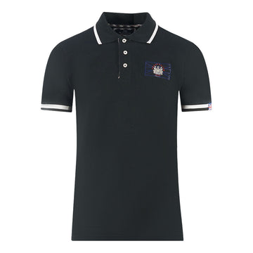 Aquascutum Mens P00823 99 Polo Shirt Black