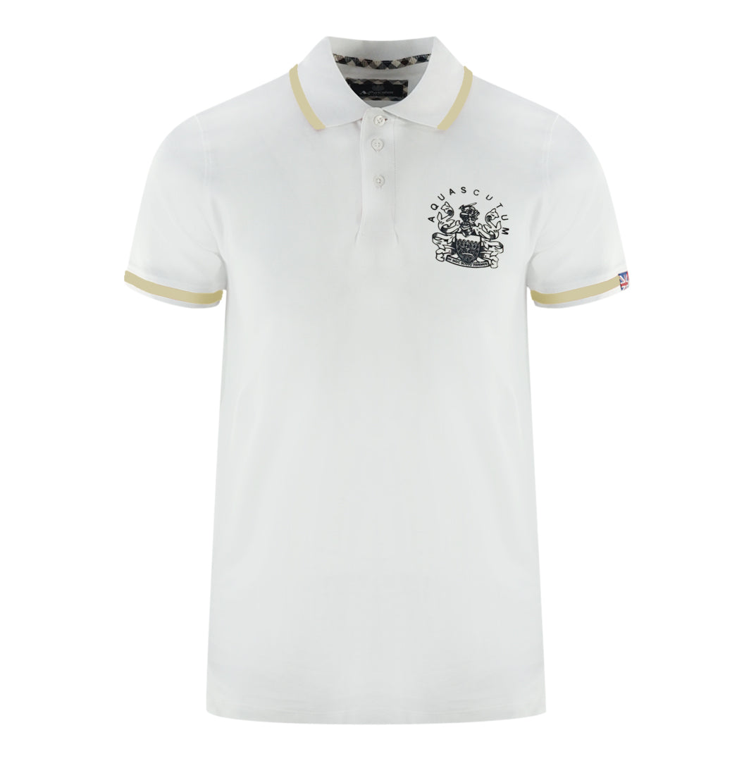 Aquascutum Mens P01023 01 Polo Shirt White