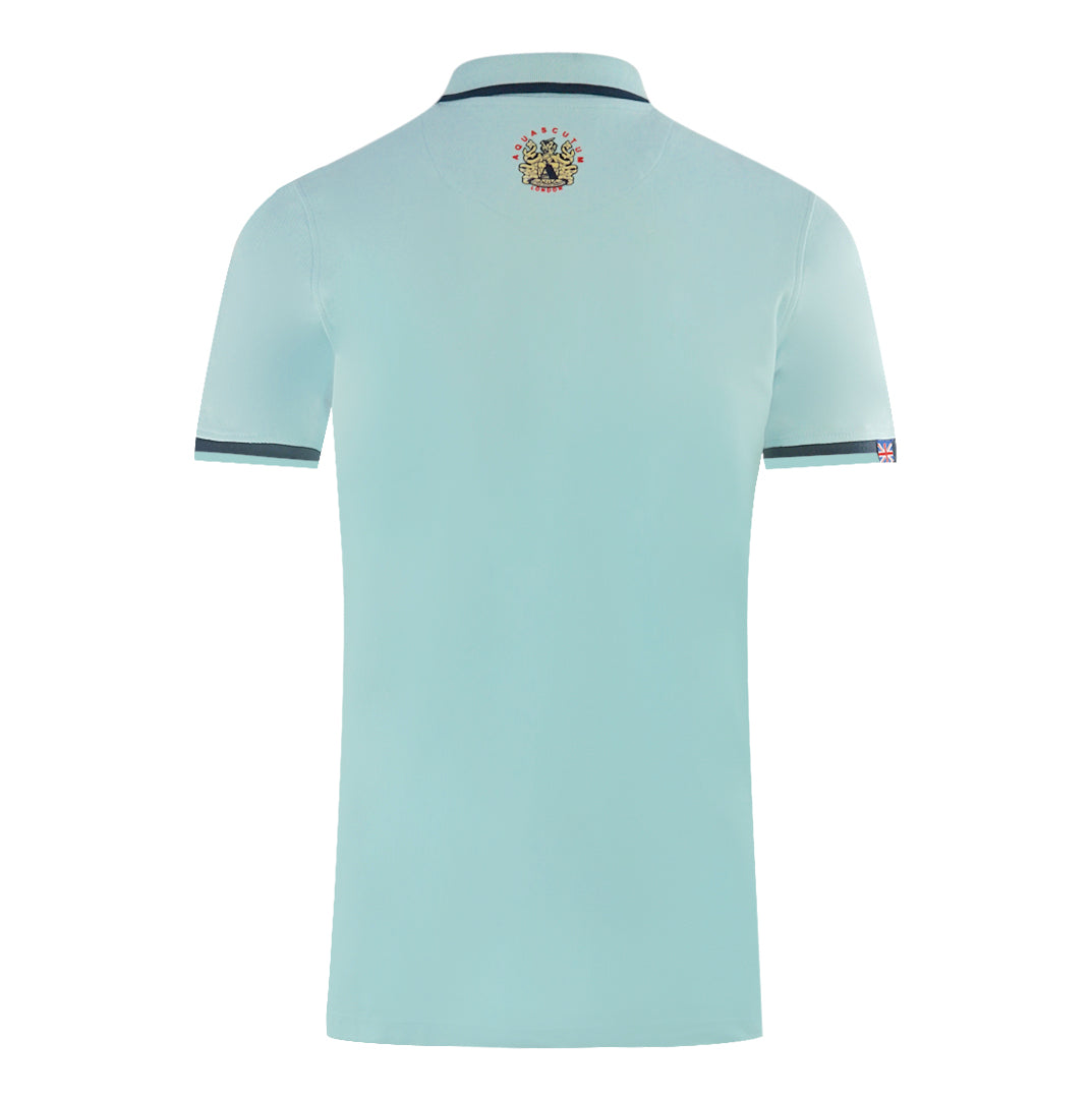 Aquascutum Mens P01223 78 Polo Shirt Light Blue