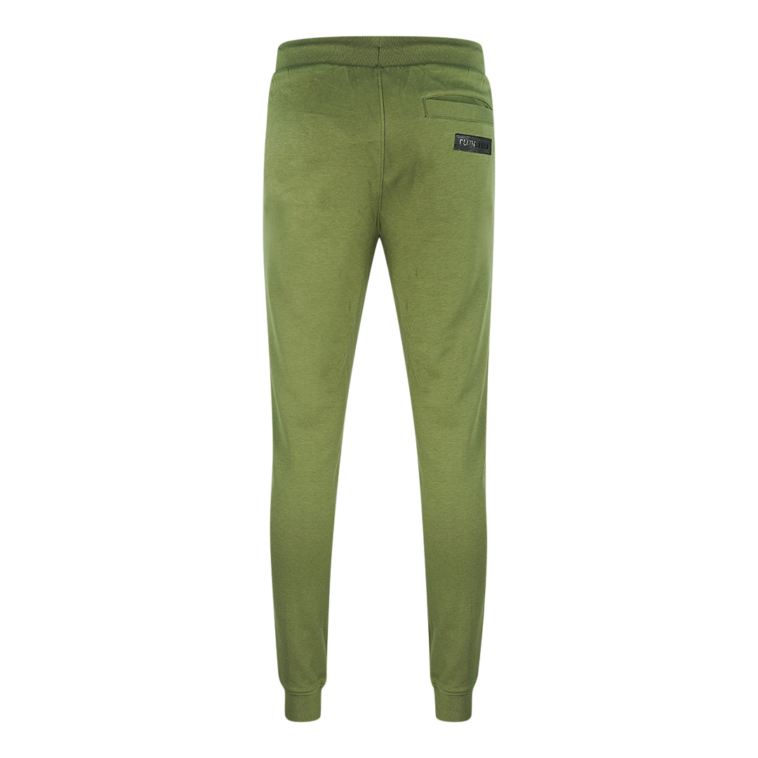 Plein Sport Lined Logo Green Sweatpants - Nova Clothing