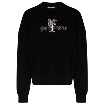 Palm Angels Mens Pmba026S22Fle0091001 Sweater Black