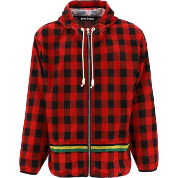 Palm Angels Buffalo Check Windbreaker Red Jacket - Nova Clothing