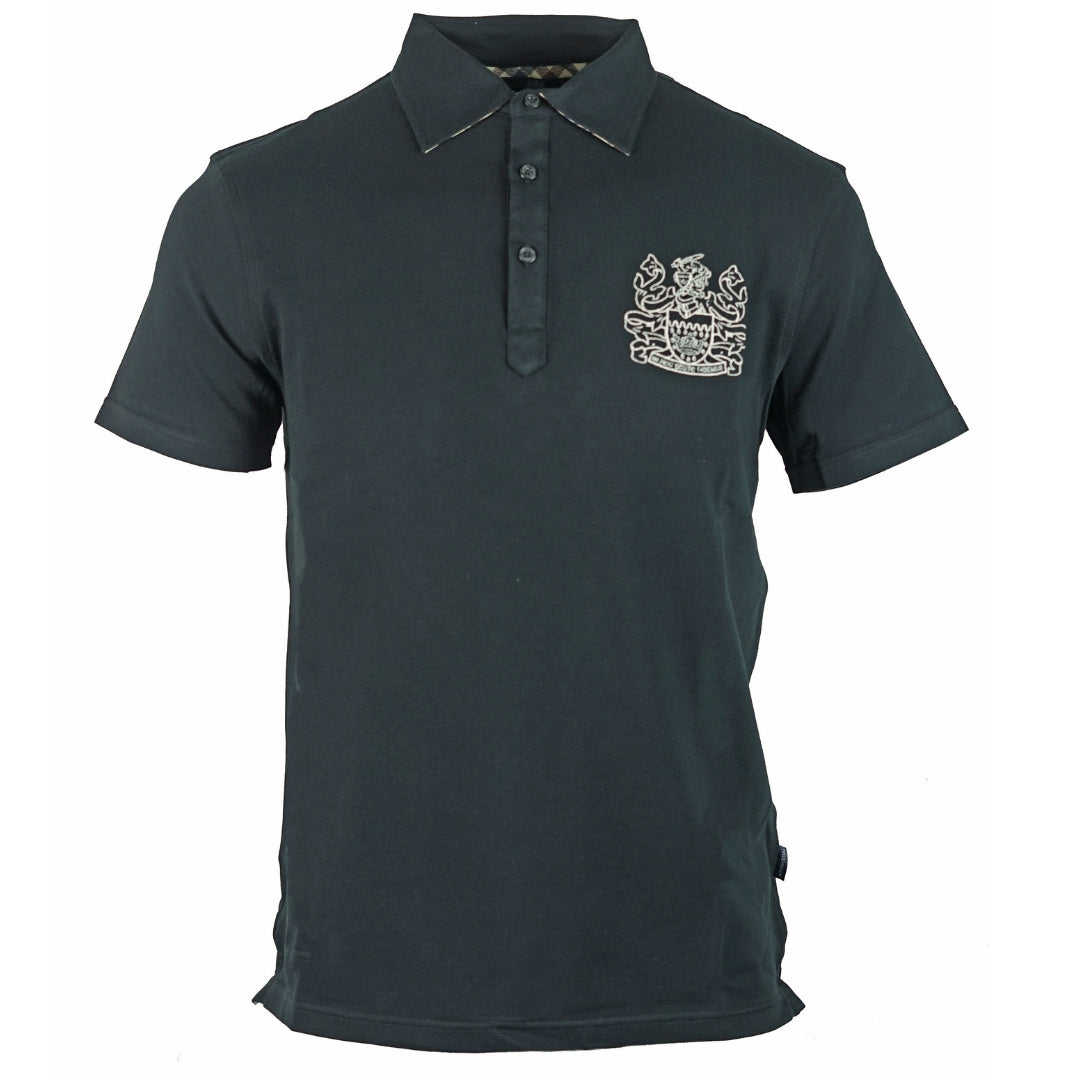 Aquascutum Aldis Logo Black Polo Shirt - Nova Clothing