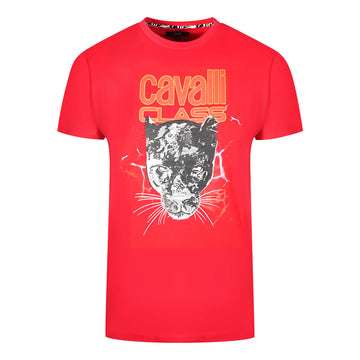 Cavalli Class Mens Qxt61J Jd060 02000 T Shirt Red