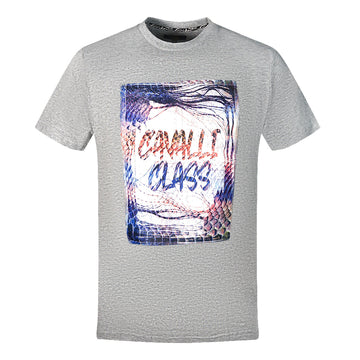 Cavalli Class Mens Qxt61O Jd060 04965 T Shirt Grey