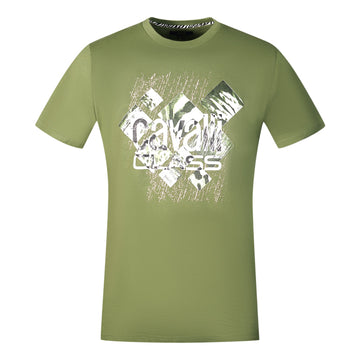 Cavalli Class Mens Qxt61Z Jd060 04050 T Shirt Green