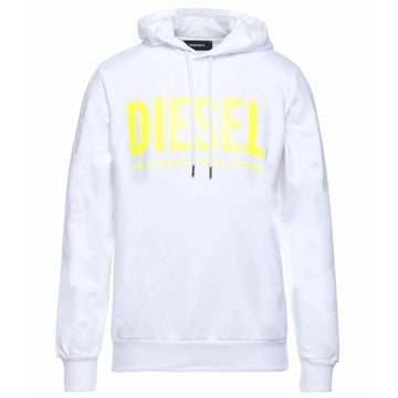 Diesel Mens S Gir Hood Divison Logo 100A Sweater White