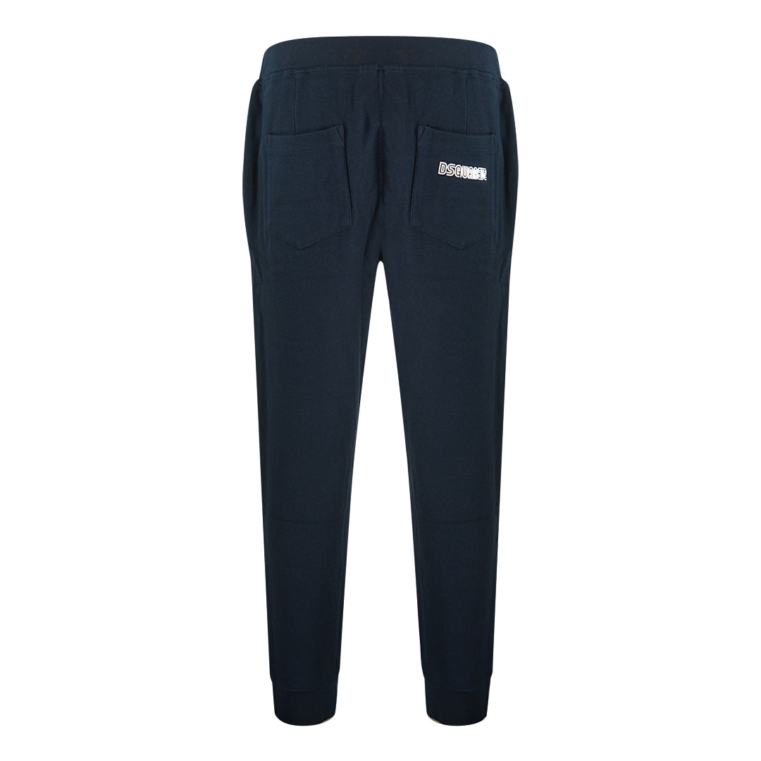 Dsquared2 Pocket Logo Navy Blue Sweatpants - Style Centre Wholesale