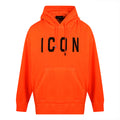 Dsquared2 Large Icon Print Orange Hoodie - Style Centre Wholesale